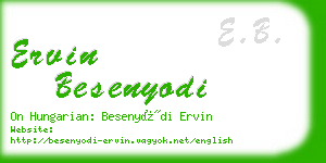 ervin besenyodi business card